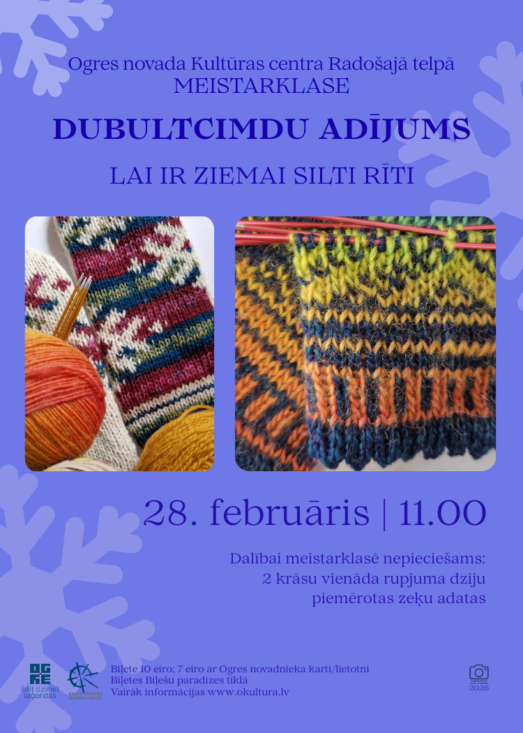 Meistarklase dubultcimdu adījums | LAI IR ZIEMAI SILTI RĪTI attēls